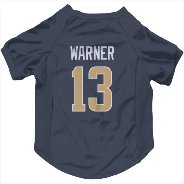 Kurt Warner Los Angeles Rams  Dog & Cat Pet Jersey - Navy