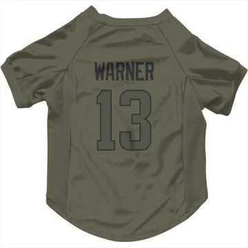 Kurt Warner Los Angeles Rams  Dog & Cat Pet Jersey - Olive