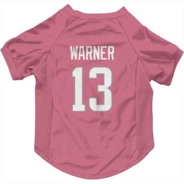 Kurt Warner Los Angeles Rams  Dog & Cat Pet Jersey - Pink