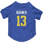 Kurt Warner Los Angeles Rams  Dog & Cat Pet Jersey - Royal