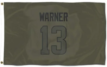 Kurt Warner Los Angeles Rams  Flag (3 X 5) - Olive