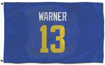 Kurt Warner Los Angeles Rams  Flag (3 X 5) - Royal