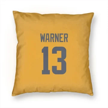 Kurt Warner Los Angeles Rams  Pillow Cover (18 X 18) - Gold