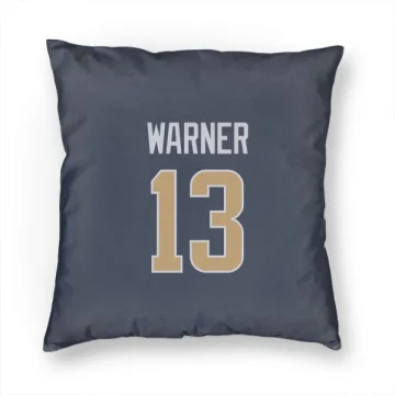 Kurt Warner Los Angeles Rams  Pillow Cover (18 X 18) - Navy