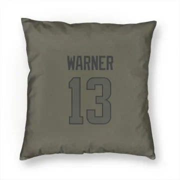 Kurt Warner Los Angeles Rams  Pillow Cover (18 X 18) - Olive