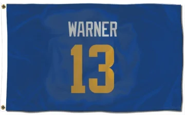 Kurt Warner Los Angeles Rams Royal  Flag (3 X 5) - Gold