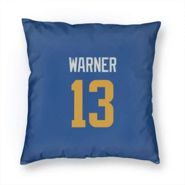 Kurt Warner Los Angeles Rams Royal  Pillow Cover (18 X 18) - Gold