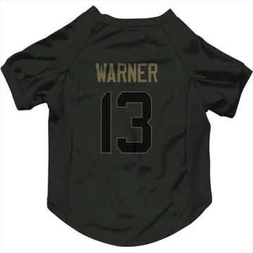 Kurt Warner Los Angeles Rams  Service Dog & Cat Pet Jersey - Black