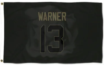 Kurt Warner Los Angeles Rams  Service Flag (3 X 5) - Black