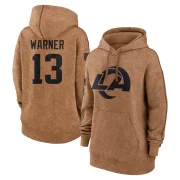 Kurt Warner Women's Los Angeles Rams 2023 Salute To Service Pullover Hoodie Brown