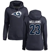 Kyren Williams Women's Los Angeles Rams Pro Line Logo Pullover Hoodie Navy