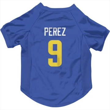 Luis Perez Los Angeles Rams  Dog & Cat Pet Jersey - Royal