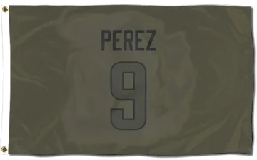 Luis Perez Los Angeles Rams  Flag (3 X 5) - Olive