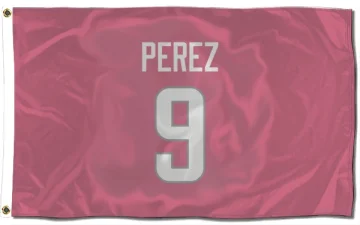 Luis Perez Los Angeles Rams  Flag (3 X 5) - Pink