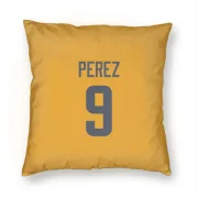 Luis Perez Los Angeles Rams  Pillow Cover (18 X 18) - Gold