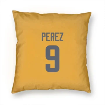 Luis Perez Los Angeles Rams  Pillow Cover (18 X 18) - Gold