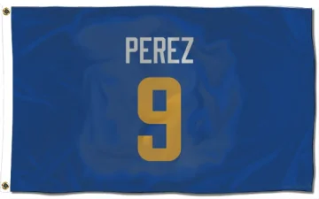 Luis Perez Los Angeles Rams Royal  Flag (3 X 5) - Gold