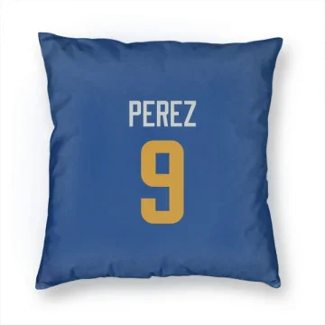 Luis Perez Los Angeles Rams Royal  Pillow Cover (18 X 18) - Gold