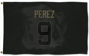 Luis Perez Los Angeles Rams  Service Flag (3 X 5) - Black