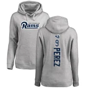 Luis Perez Women's Los Angeles Rams Pro Line Ash Backer Pullover Hoodie