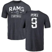 Luis Perez Youth Los Angeles Rams Distressed T-Shirt - Navy