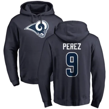 Luis Perez Youth Los Angeles Rams Pro Line Logo Pullover Hoodie Navy