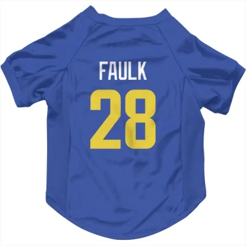 Marshall Faulk Los Angeles Rams  Dog & Cat Pet Jersey - Royal