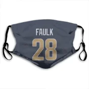 Marshall Faulk Los Angeles Rams  Face Mask - Navy