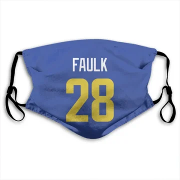 Marshall Faulk Los Angeles Rams  Face Mask - Royal