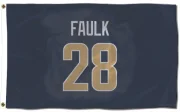 Marshall Faulk Los Angeles Rams  Flag (3 X 5) - Navy