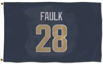 Marshall Faulk Los Angeles Rams  Flag (3 X 5) - Navy