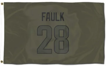 Marshall Faulk Los Angeles Rams  Flag (3 X 5) - Olive