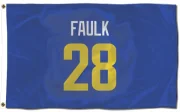 Marshall Faulk Los Angeles Rams  Flag (3 X 5) - Royal