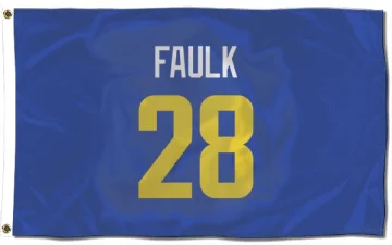 Marshall Faulk Los Angeles Rams  Flag (3 X 5) - Royal