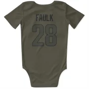 Marshall Faulk Los Angeles Rams  Infant & Newborn Bodysuit  - Olive