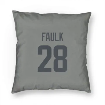 Marshall Faulk Los Angeles Rams  Pillow Cover (18 X 18) - Gray