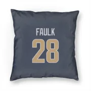 Marshall Faulk Los Angeles Rams  Pillow Cover (18 X 18) - Navy