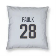 Marshall Faulk Los Angeles Rams  Pillow Cover (18 X 18) - White