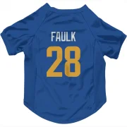 Marshall Faulk Los Angeles Rams Royal  Dog & Cat Pet Jersey - Gold