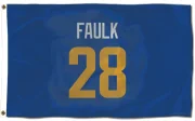 Marshall Faulk Los Angeles Rams Royal  Flag (3 X 5) - Gold