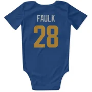 Marshall Faulk Los Angeles Rams   Royal  Infant & Newborn Bodysuit  - Gold