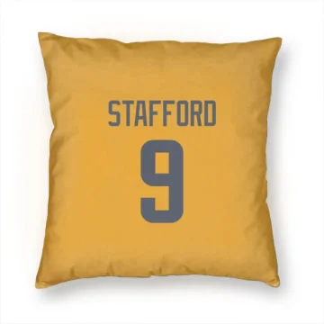 Matthew Stafford Los Angeles Rams  Pillow Cover (18 X 18) - Gold