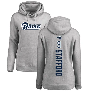 Matthew Stafford Women's Los Angeles Rams Pro Line Ash Backer Pullover Hoodie