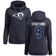 Matthew Stafford Women's Los Angeles Rams Pro Line Logo Pullover Hoodie Navy