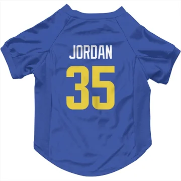 Michael Jordan Los Angeles Rams  Dog & Cat Pet Jersey - Royal