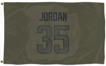 Michael Jordan Los Angeles Rams  Flag (3 X 5) - Olive