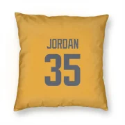 Michael Jordan Los Angeles Rams  Pillow Cover (18 X 18) - Gold