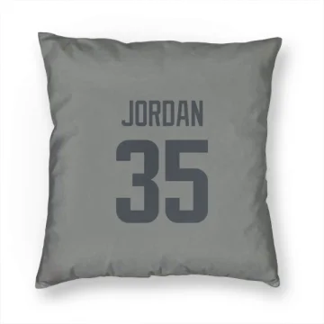 Michael Jordan Los Angeles Rams  Pillow Cover (18 X 18) - Gray