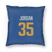 Michael Jordan Los Angeles Rams Royal  Pillow Cover (18 X 18) - Gold