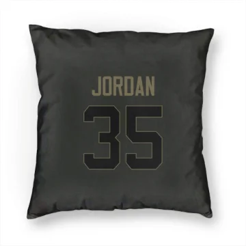 Michael Jordan Los Angeles Rams  Service Pillow Cover (18 X 18) - Black